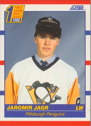 1990-91 SCORE - JAROMIR JAGR #428 FIRST ROUND DRAFT CHOICE