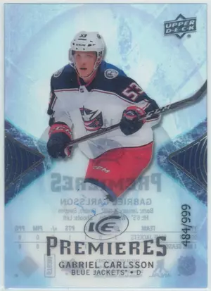 2017-18 UPPER DECK ICE - GABRIEL CARLSSON #148 ICE PREMIERES 484/999