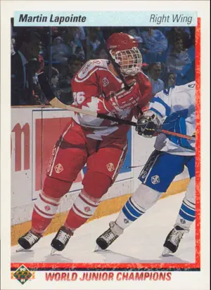 1990-91 UPPER DECK - MARTIN LaPOINTE #467 ROOKIE