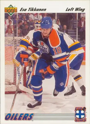 1991-92 UPPER DECK - ESA TIKKANEN #E10 EURO STARS