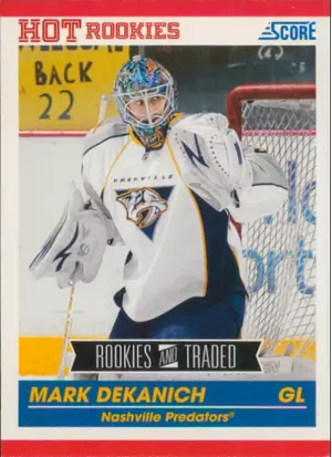 2010-11 SCORE - MARK DEKANICH #650 ROOKIE