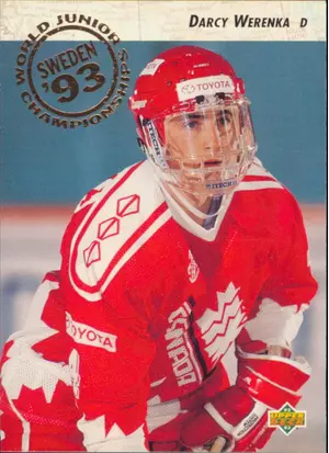 1992-93 UPPER DECK - DARCY WERENKA #594 WORLD JUNIOR CHAMPIONSHIPS RC