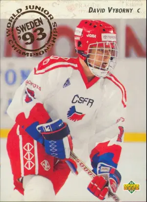 1992-93 UPPER DECK - DAVID VYBORNY #600 WORLD JUNIOR CHAMPIONSHIPS RC