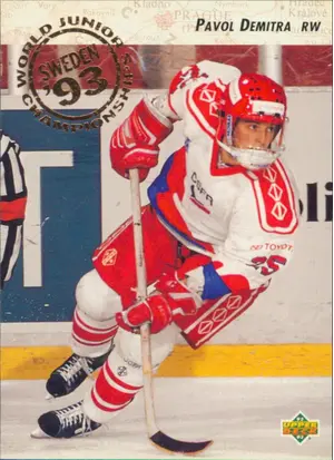 1992-93 UPPER DECK - PAVOL DEMITRA #602 WORLD JUNIOR CHAMPIONSHIPS RC