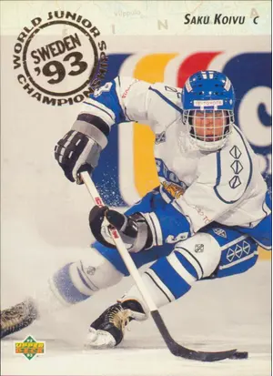 1992-93 UPPER DECK - SAKU KOIVU #617 WORLD JUNIOR CHAMPIONSHIPS RC