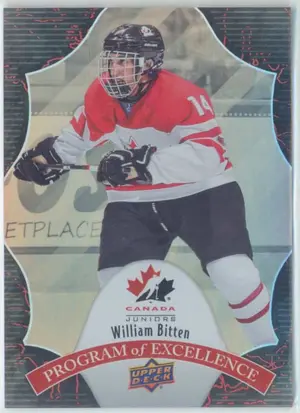 2016 TEAM CANADA JUNIORS - WILLIAM BITTEN #POE-29 PROGRAM OF EXCELLENCE RAINBOW GOLD