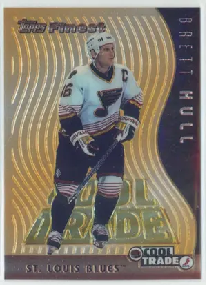 1995-96 TOPPS FINEST - BRETT HULL #15 COOL TRADE
