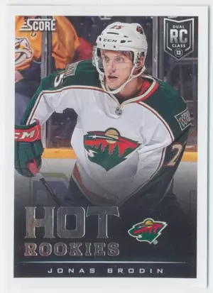 2013-14 SCORE - JONAS BRODIN #611 HOT ROOKIES