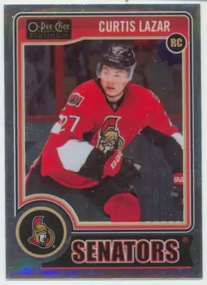 2014-15 O-PEE-CHEE PLATINUM - CURTIS LAZAR #186 ROOKIE