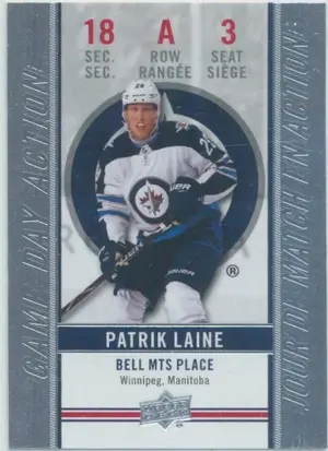 2018-19 TIM HORTONS - PATRIK LAINE #GDA-3 GAME DAY ACTION