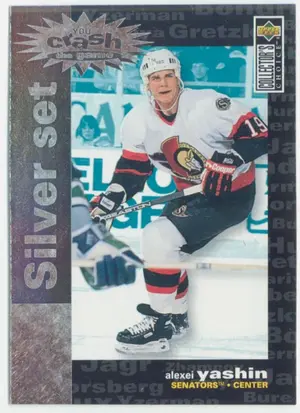 1995-96 COLLECTOR'S CHOICE - ALEXEI YASHIN #C18 YOU CRASH THE GAME SILVER SET