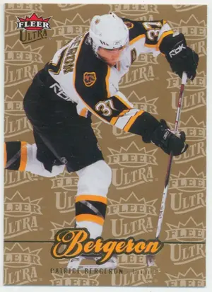 2007-08 FLEER ULTRA - PATRICE BERGERON #181 GOLD MEDALLION