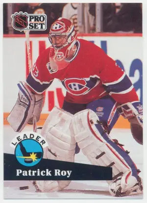 1991-92 PRO SET - PATRICK ROY #599 LEADER