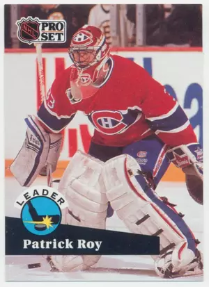 1991-92 PRO SET - PATRICK ROY #599 LEADER