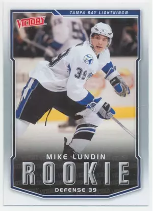 2007-08 VICTORY - MIKE LUNDIN #327 ROOKIE