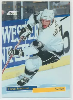 1993-94 SCORE (CDN) - TOMAS SANDSTROM #21 INTERNATIONAL STARS