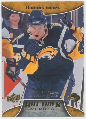 2008-09 UPPER DECK - THOMAS VANEK #HT5 HAT TRICK HEROES