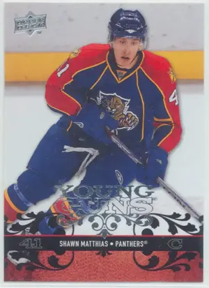 2008-09 UPPER DECK - SHAWN MATTHIAS #219 YOUNG GUNS