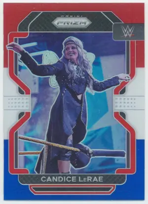 2022 Prizm WWE - Candice LeRae #153 Red White & Blue Prizm Parallel