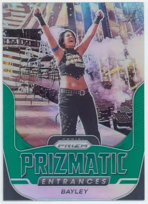 2022 Prizm WWE - Bayley #7 Prizmatic Entrances Prizm Green Parallel