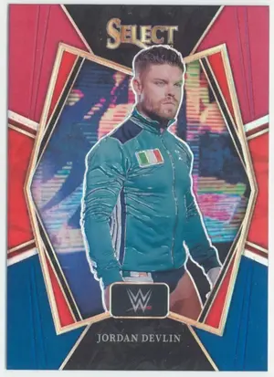 2022 Select WWE - Jordan Devlin #155 Premier Level Red and Blue Parallel