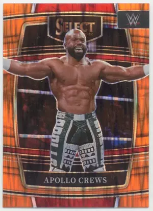 2022 Select WWE - Apollo Crews #43 Concourse Orange Flash Prizm Parallel