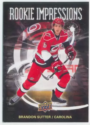 2008-09 UPPER DECK - BRANDON SUTTER #RI26 ROOKIE IMPRESSIONS SP!⚠️