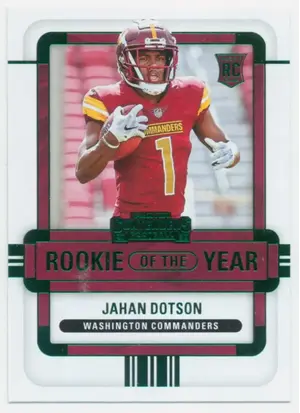 2022 Contenders Football - Jahan Dotson #ROY-JDO Rookie of the Year Emerald Parallel