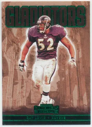 2022 Contenders Football - Ray Lewis #GLD-RLE Gladiators Emerald Parallel