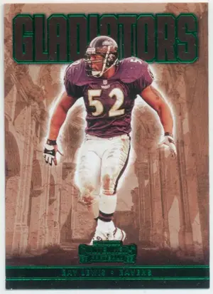 2022 Contenders Football - Ray Lewis #GLD-RLE Gladiators Emerald Parallel