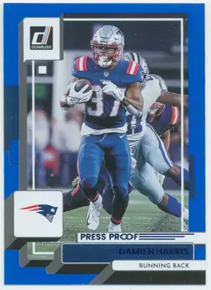 2022 Donruss - Damien Harris #135 Press Proof Blue Parallel