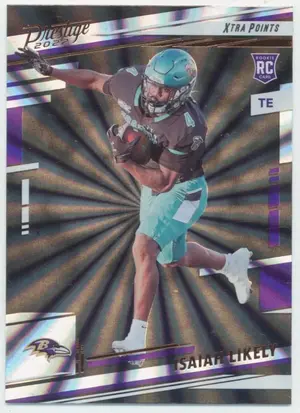 2022 Prestige - Isaiah Likely #340 Xtra Points Sunburst Parallel