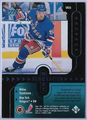 1998-99 Upper Deck Generation Next #GN26 Peter Forsberg & Niklas Sundstrom *