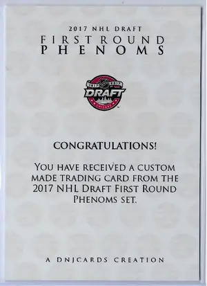 2017 DNJ Cards First Round Phenoms #5 Elias Pettersson (CUSTOM CARD)