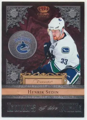 2011-12 PANINI CROWN ROYALE - HENRIK SEDIN #11 LORDS OF THE NHL