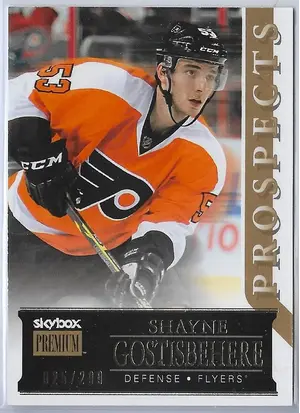 2014-15 Fleer Showcase Skybox Premium Prospects #46 Shayne Gostisbehere (025/299)