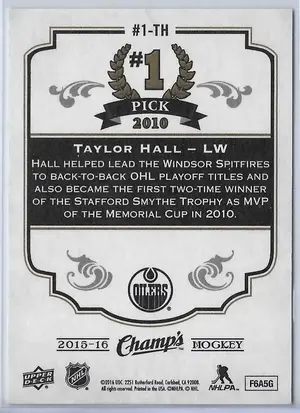 2015-16 Champ's #1 Pick #1-TH Taylor Hall