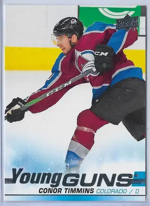2019-20 Upper Deck #203 Conor Timmins RC (Young Guns)