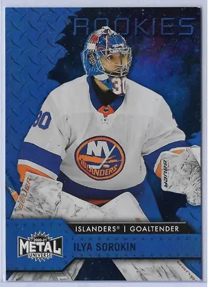 2020-21 Metal Universe Spectrum Blue #141 Ilya Sorokin (Rookies) *