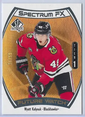 2021-22 SP Authentic Spectrum FX Gold (Future Watch Tier 1) #S-68 Wyatt Kalynuk (36/50)