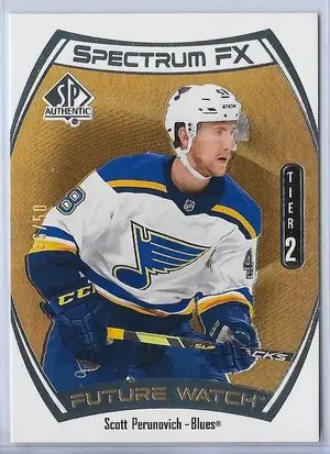 2021-22 SP Authentic Spectrum FX Gold (Future Watch Tier 2) #S-81 Scott Perunovich (36/50)