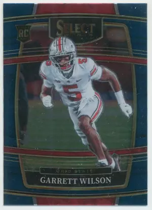 2022 Panini Select Draft Picks - Garrett Wilson #4 Concourse Blue Parallel