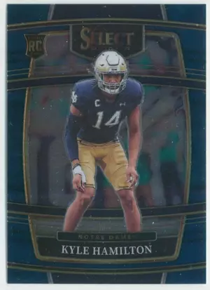 2022 Panini Select Draft Picks - Kyle Hamilton #21 Concourse Blue Parallel