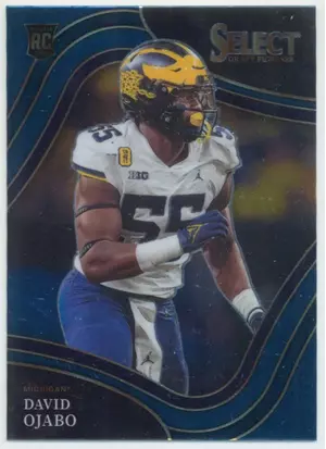 2022 Panini Select Draft Picks - David Ojabo #194 Field Level Blue Parallel