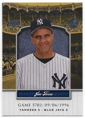 2008 Yankee Stadium Legacy Collection #5702 Joe Torre *