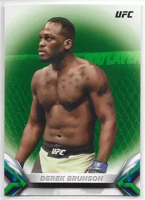 2018 Topps UFC Knockout Green #75 Derek Brunson (125/199)