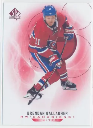 2020-21 SP AUTHENTIC - BRENDAN GALLAGHER #65 LIMITED RED