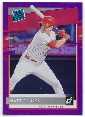 2020 Donruss Holo Purple (Rated Rookie) #60 Matt Thaiss