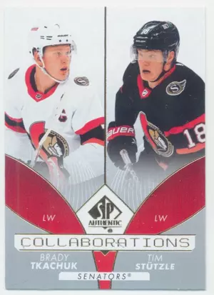 2022-23 SP AUTHENTIC - BRADY TKACHUK/TIM STUTZLE #C-14 COLLABORATIONS
