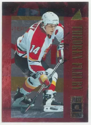 1995-96 PINNACLE (USA) - THEOREN FLEURY #15 FIRST STRIKE